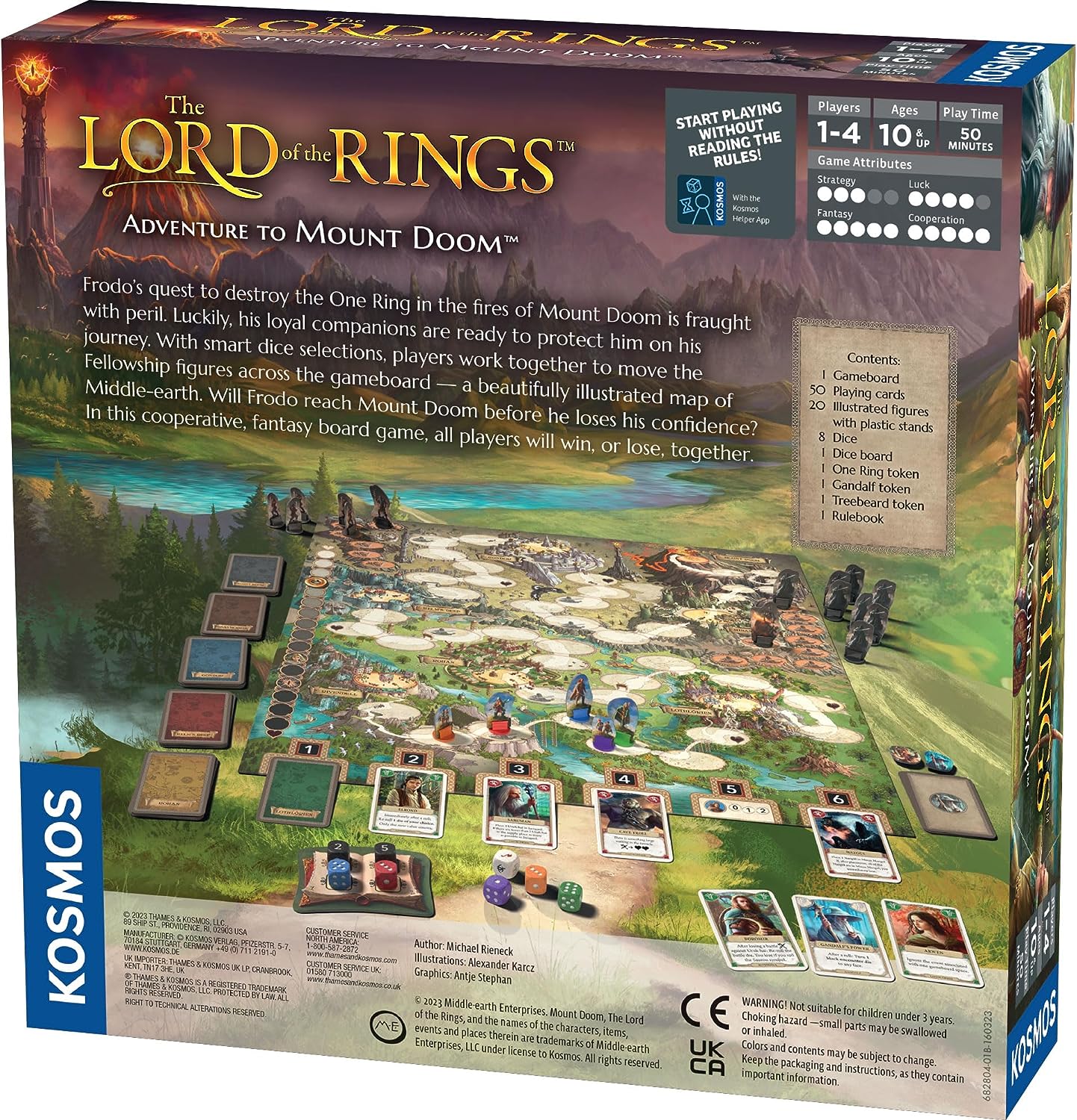 Lord of The Rings: Adventure to Mount Doom | Family Game | Cooperative Game | Strategy Game