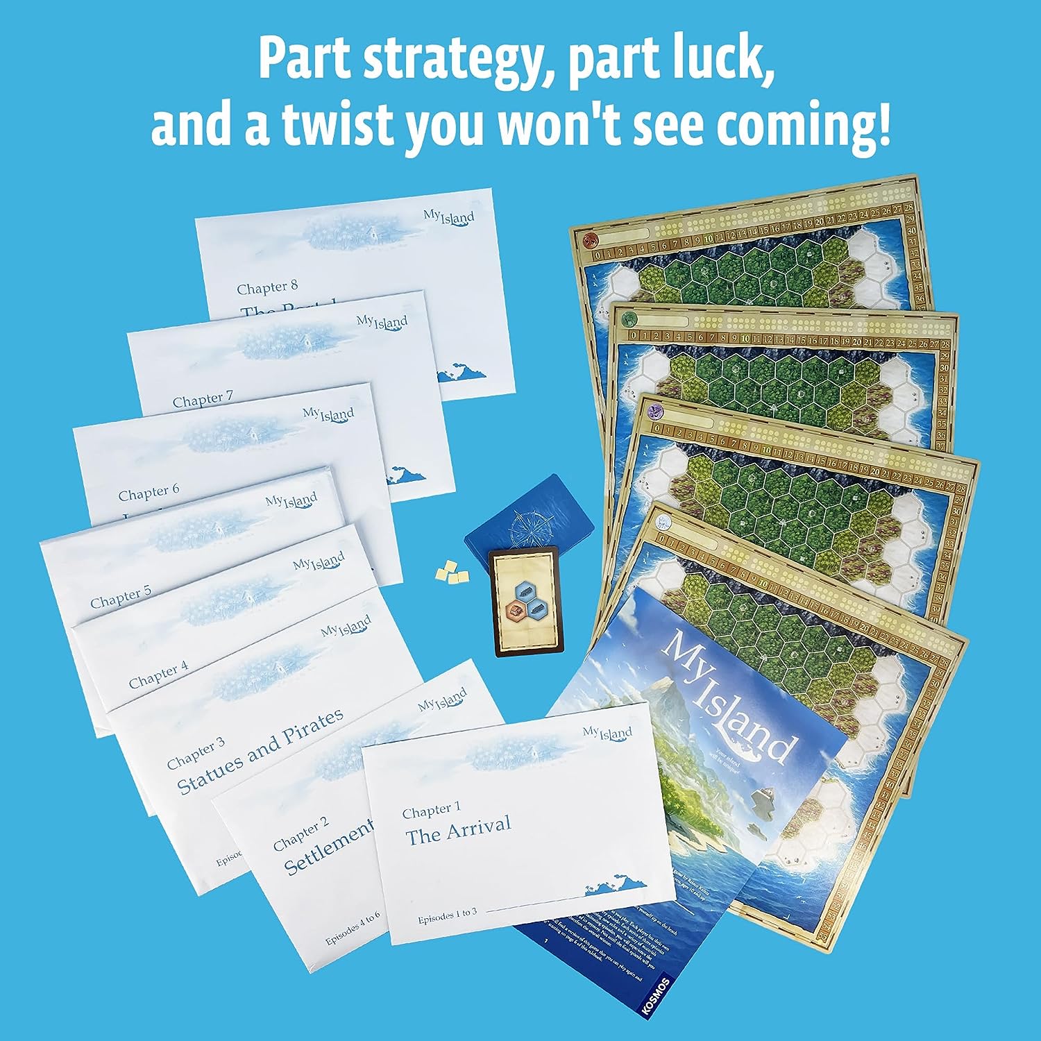 Thames & Kosmos My Island | Legacy Board Game | Kosmos Games | Multi-Player | 2-4 Players | Strategy Game