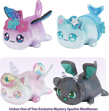 Aphmau 6” MeeMeow Plush Sparkle Collection 3-Pack, Surprise Box that includes 2 Sparkle Plush + 1 Mystery Plush, Official Merch