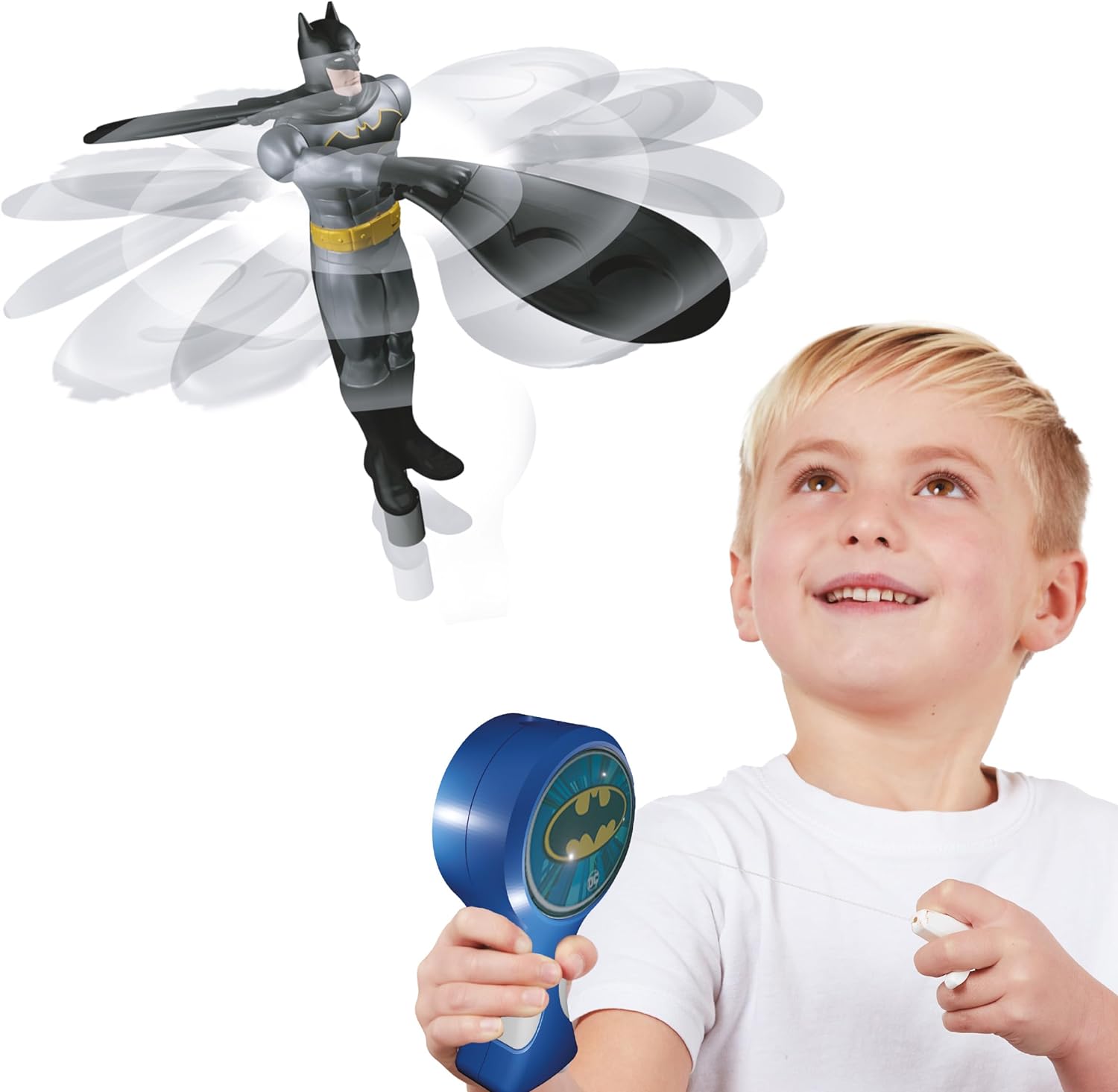 Flying Heroes 07979 DC Pull The Cord to Watch him Fly Action Hero Ideal Present for Boys Aged 4-7 Years Batman Superhero Toy