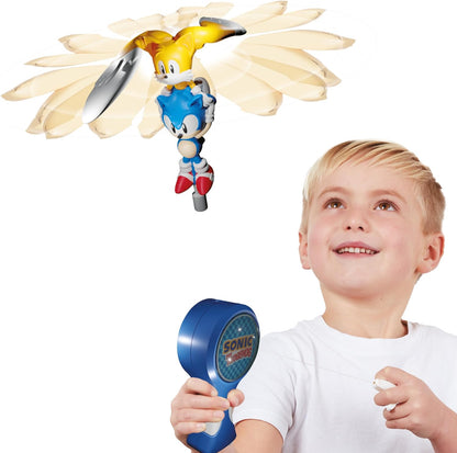 Flying Heroes 07981 Sonic The hedgehog Flash Pull The Cord to Watch Them Fly Action Toy Ideal Present for Boys Aged 4-7 Years Tails. No Batteries Required