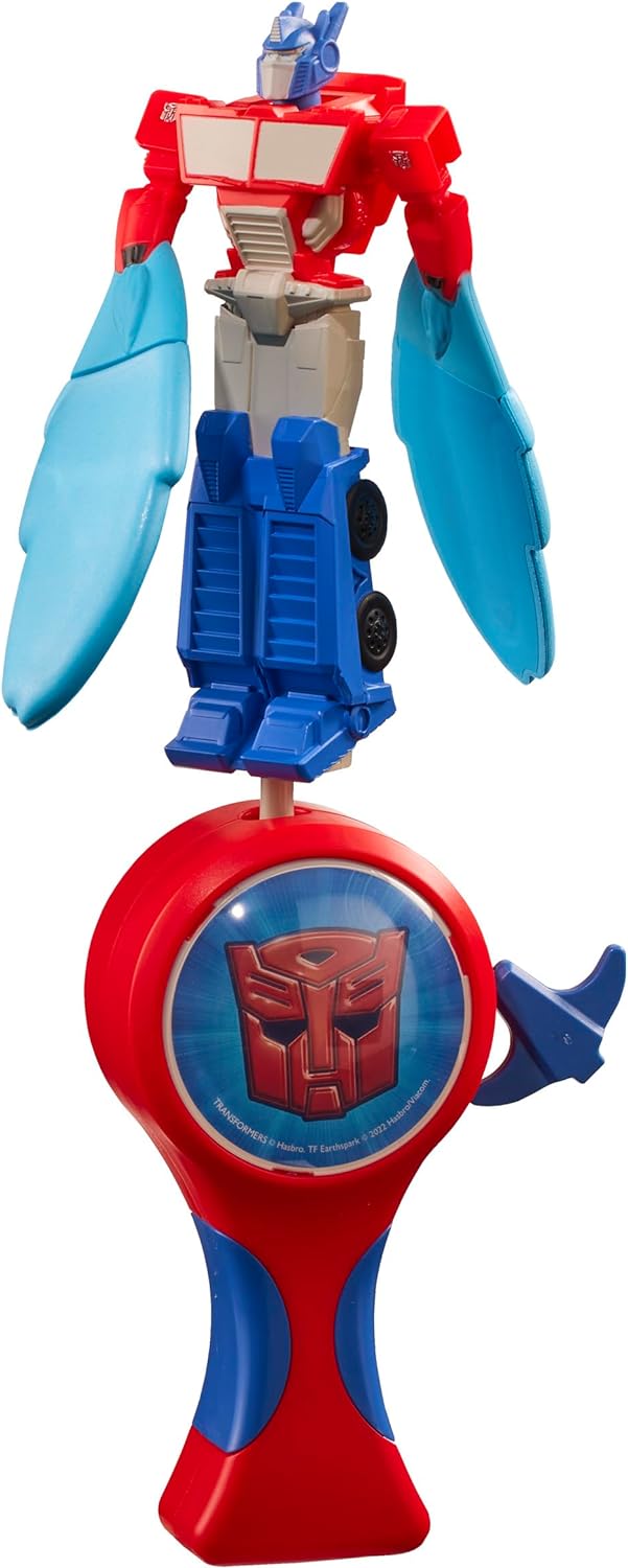 Flying Heroes 07984 Transformers Pull The Cord to Watch him Fly Optimus Prime Toy Ideal Present for Boys Aged 4-7 Years,Blue,Medium