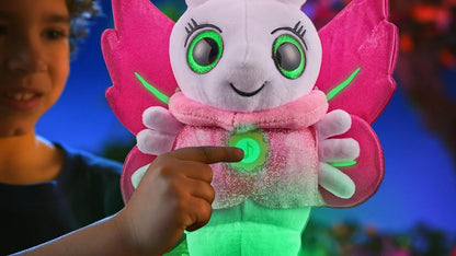 Glowies Fireflies by Eolo GW005 Glowies Firelfies Toddler Sleep Aid Gift Nightlight 3 Soothing lullabies and 2 Relaxing Sounds Auto-Off Timer,Pink,Small