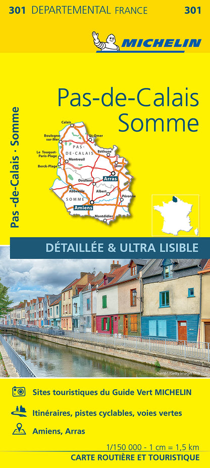 Pas-de-Calais, Somme - Michelin Local Map 301