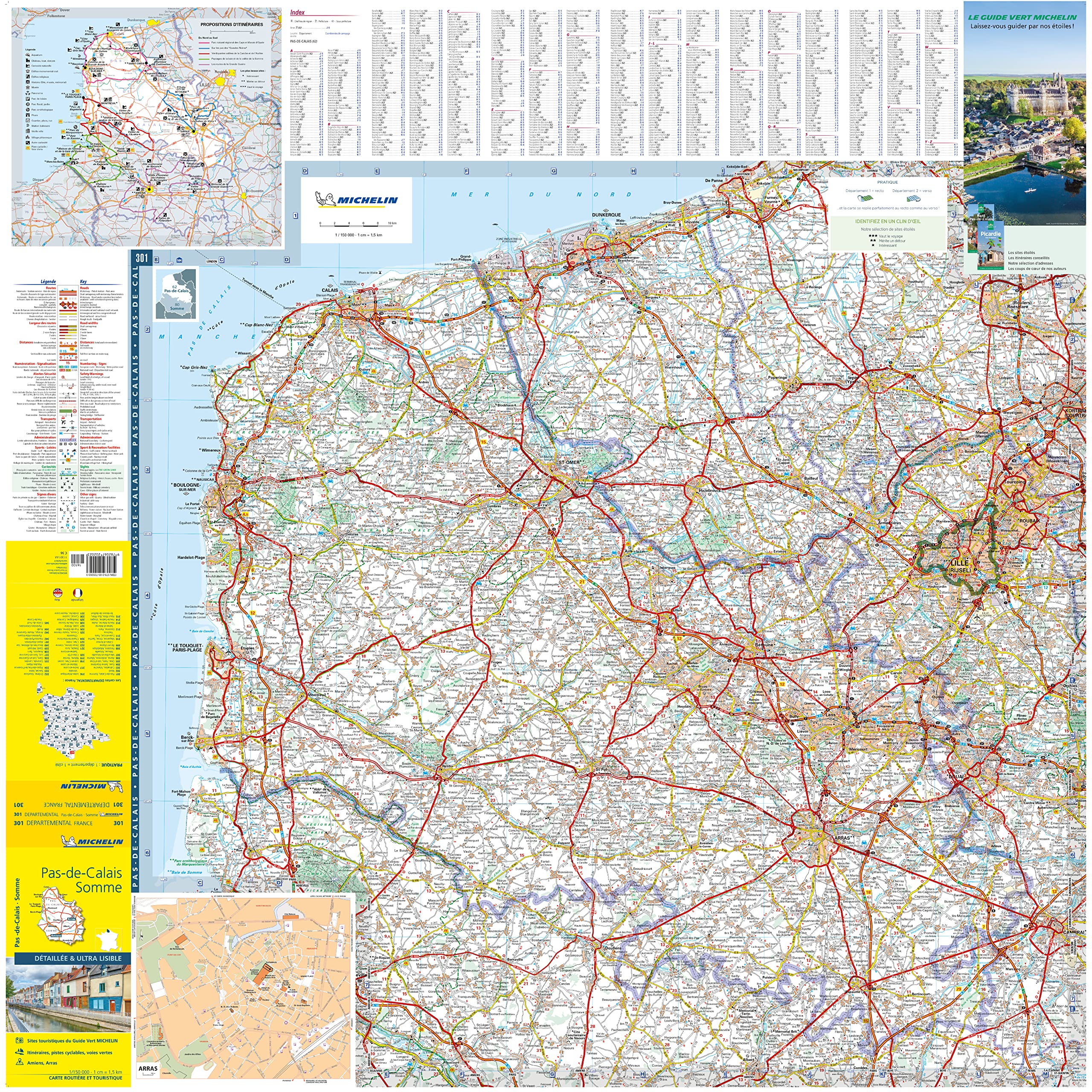 Pas-de-Calais, Somme - Michelin Local Map 301