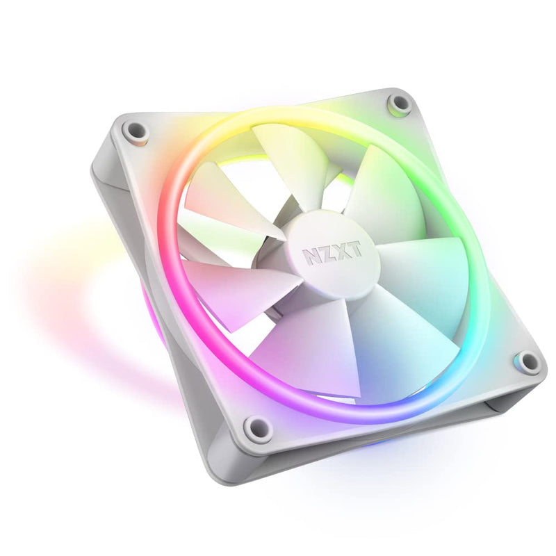 NZXT F120 RGB Duo - 120mm Dual-Sided RGB Fan – 20 Individually Addressable LEDs – Balanced Airflow and Static Pressure – Fluid Dynamic Bearing – PWM Control – Anti-Vibration Rubber Corners –