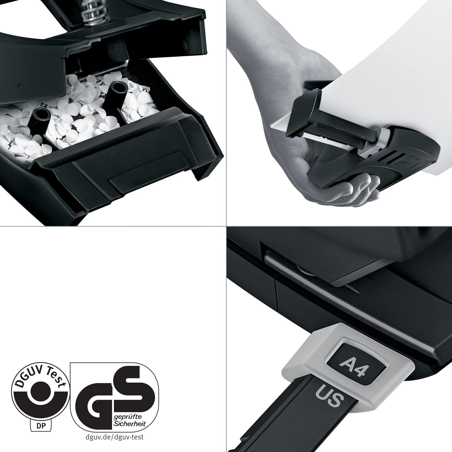 Leitz NeXXt Recycle Mini Hole Punch, 10 A4 Sheet Puncher, 100% Recyclable, Steel & Recycled Plastic, CO2 Neutral, Eco Friendly, Recycle Range, Black, 50100095