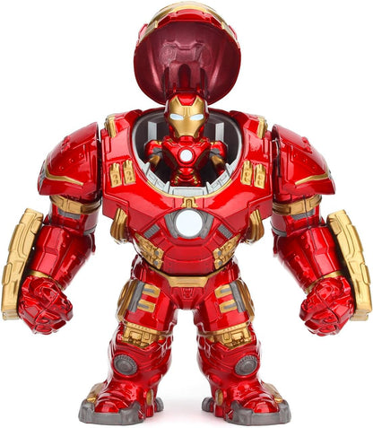 Jada- 2 Figuras de Metal de Iroman-Hulkbuster de 15 cm y 4 cm, con Licencia Oficial de Marvel. (253223002)