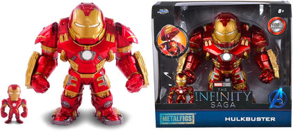 Jada- 2 Figuras de Metal de Iroman-Hulkbuster de 15 cm y 4 cm, con Licencia Oficial de Marvel. (253223002)