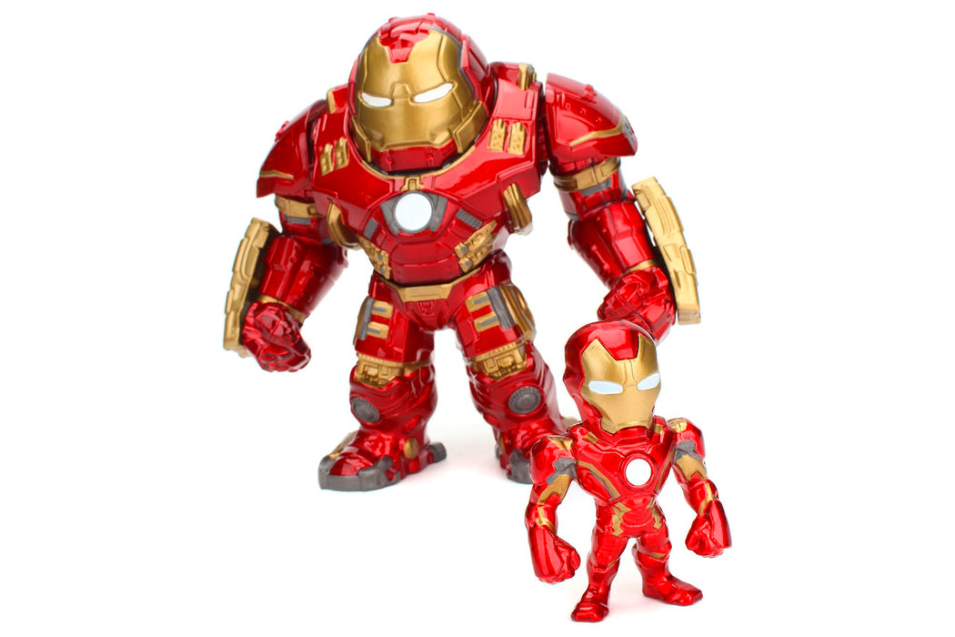 Jada- 2 Figuras de Metal de Iroman-Hulkbuster de 15 cm y 4 cm, con Licencia Oficial de Marvel. (253223002)