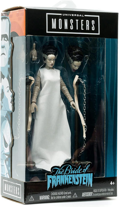 Jada 253251016 Toys Universal Monsters Bride of Frankenstein 6” Deluxe Collector Figure, White, Standard Size