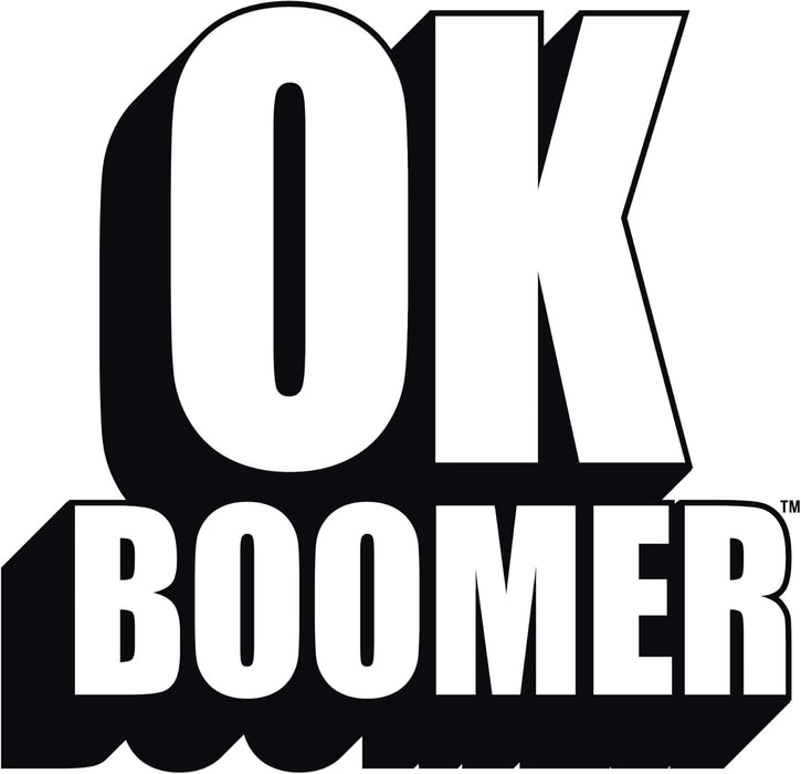 GOLIATH, OK Boomer! The iconic generational duel. Card game. Board games. Family games. Quizzes. Old School vs. New School. 14 years old, 2 to 8 players