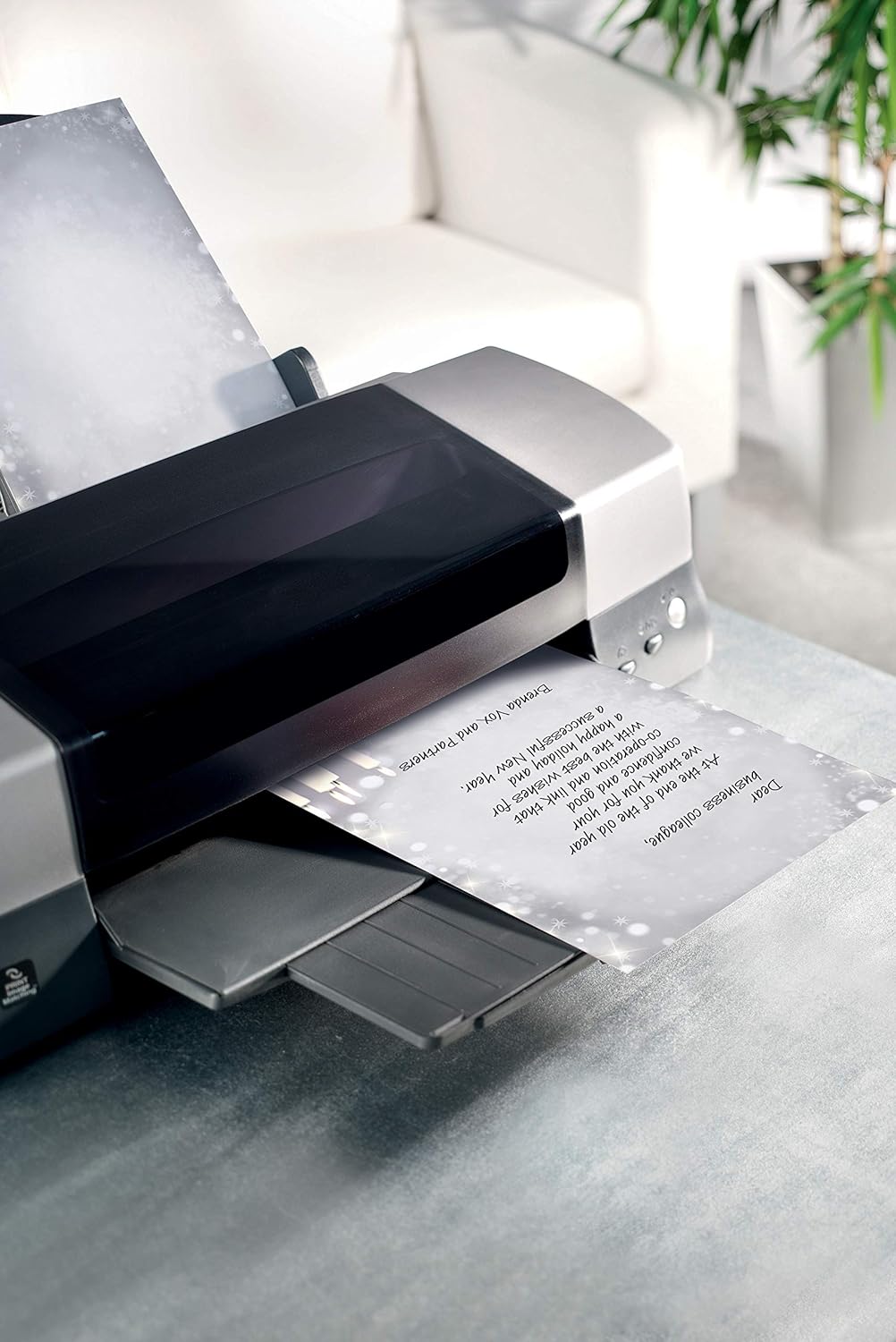 SIGEL DP178 Christmas writing paper "Christmas Silence", A4, 90 gsm, 100 sheets Writing paper - 100 sheets Christmas Silence - gray