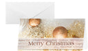 SIGEL DS029 Premium Weihnachtskarten Set mit Umschlag | DIN lang | 10 Stück | mit Banderole "Christmas Glitter" | ideal zum Bedrucken