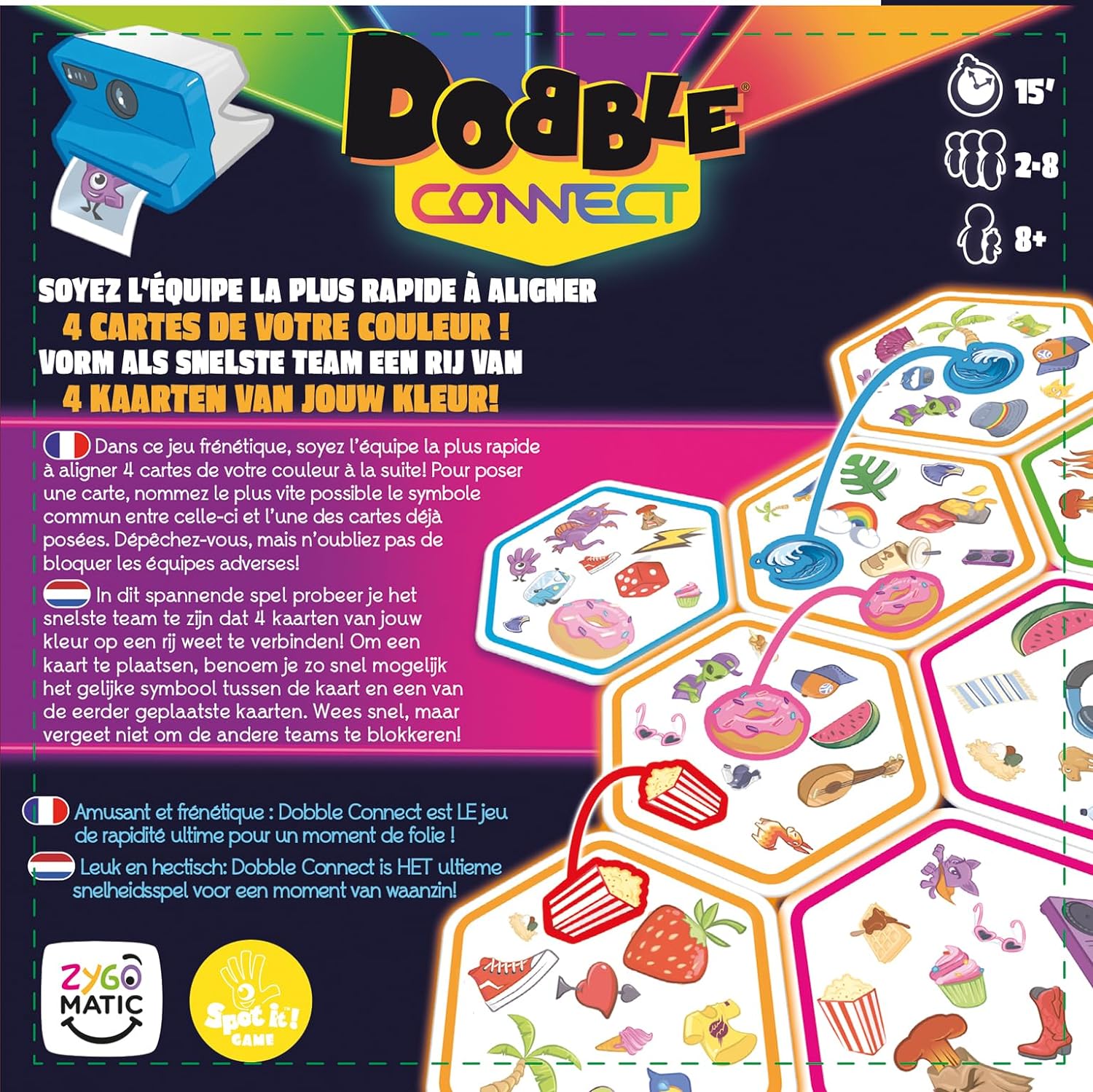 Dobble boardgame, Multicolor, One Size (ZYGOMATIC 191645