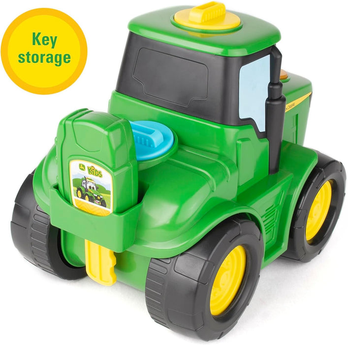 Build-A-Buddy Johnny Tractor y su Llave, interactúa con Luces y Diferentes Sonidos, su Llave Activa Varios Sonidos de Motor y lo Pone em Movimiento, Bizak (30697500