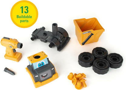 John Deere Kids Build-A-Buddy Yellow Dump Truck - 13 Piece Take Apart Toy Truck with Battery Powered Drill - Childs Farm Toy Cars - Educational STEAM Toys and STEM Toys - Plus 18 Month Old Baby Toys