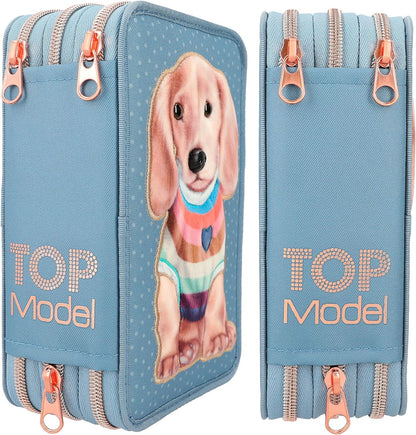 TOPModel Triple Pencil Case with Application CITY GIRLS (0412561)