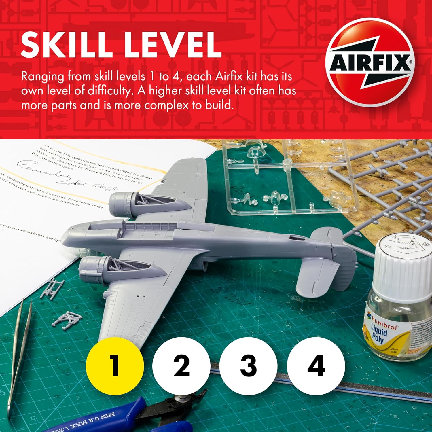 Airfix Starter Set - A55007 Lamborghini Huracán EVO Model Building Kit - Plastic Model Car Kits for Adults & Children 8+, Set Includes Decals, Acrylic Paints, Brushes & Poly Cement - 1:43 Scale Model