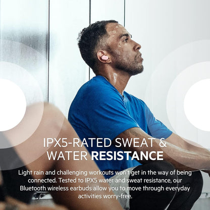 Belkin SOUNDFORM Play True Wireless Earbuds, Wireless Earphones with 3 EQ Presets, IPX5 Sweat and Water Resistant, 38 Hours Play Time for iPhone, Galaxy, Pixel and More