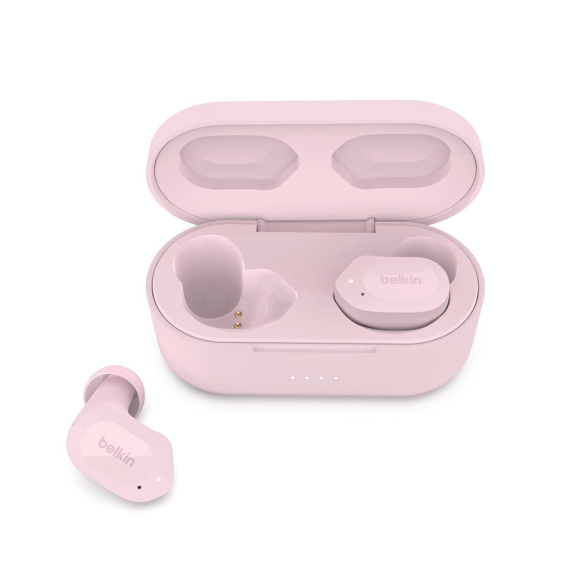Belkin SOUNDFORM Play True Wireless Earbuds, Wireless Earphones with 3 EQ Presets, IPX5 Sweat and Water Resistant, 38 Hours Play Time for iPhone, Galaxy, Pixel and More