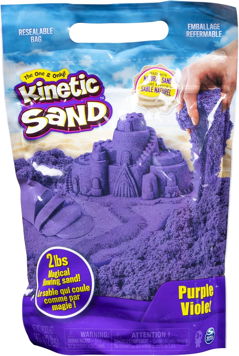 Kinetic Sand, 0.9 kg for Mixing, Moulding and Creating, for Ages 3 and Up (Colours Ship at Random) (Styles Vary