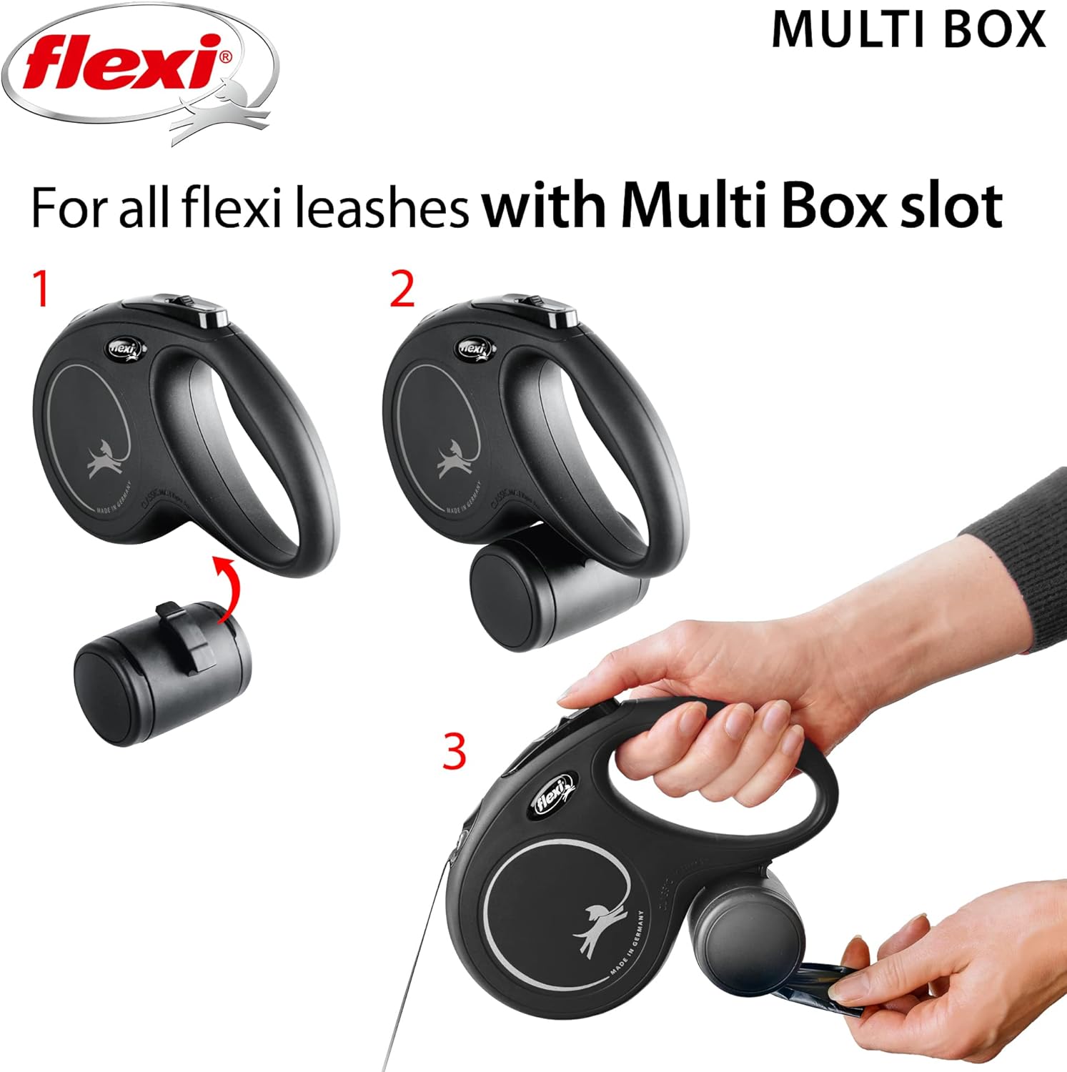 Flexi Multi Box Light Grey - For dog training treats / poop bag dispenser