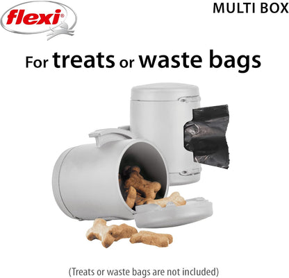 Flexi Multi Box Light Grey - For dog training treats / poop bag dispenser