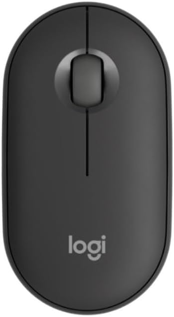 Logitech Pebble Mouse 2 M350s Slim Bluetooth Wireless Mouse, Portable, Lightweight, Customisable Button, Quiet Clicks, Easy-Switch for Windows, macOS, iPadOS, Android, Chrome OS