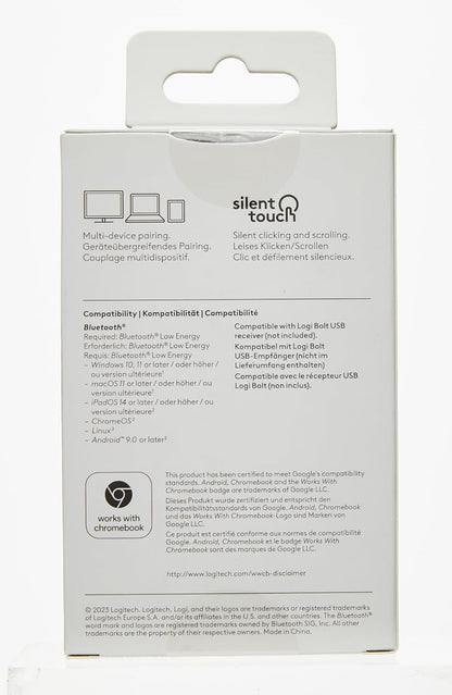 Logitech Pebble Mouse 2 M350s Slim Bluetooth Wireless Mouse, Portable, Lightweight, Customisable Button, Quiet Clicks, Easy-Switch for Windows, macOS, iPadOS, Android, Chrome OS