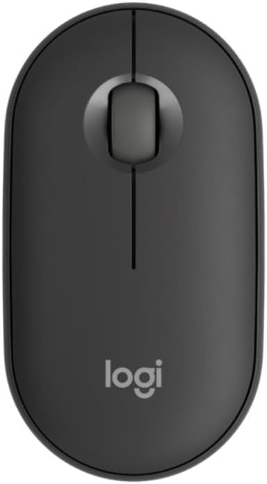 Logitech Pebble Mouse 2 M350s Slim Bluetooth Wireless Mouse, Portable, Lightweight, Customisable Button, Quiet Clicks, Easy-Switch for Windows, macOS, iPadOS, Android, Chrome OS