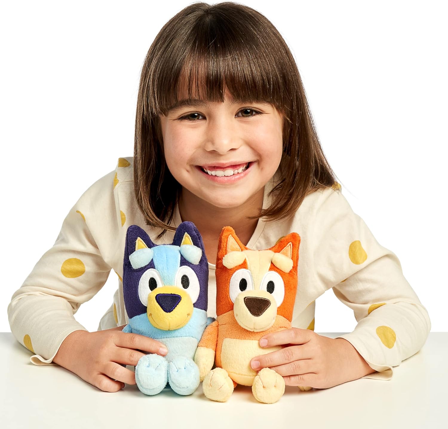 Famosa BLY06000 Plüschtier Bluey oder Bingo sdos. 20 cm weich und kuschelig