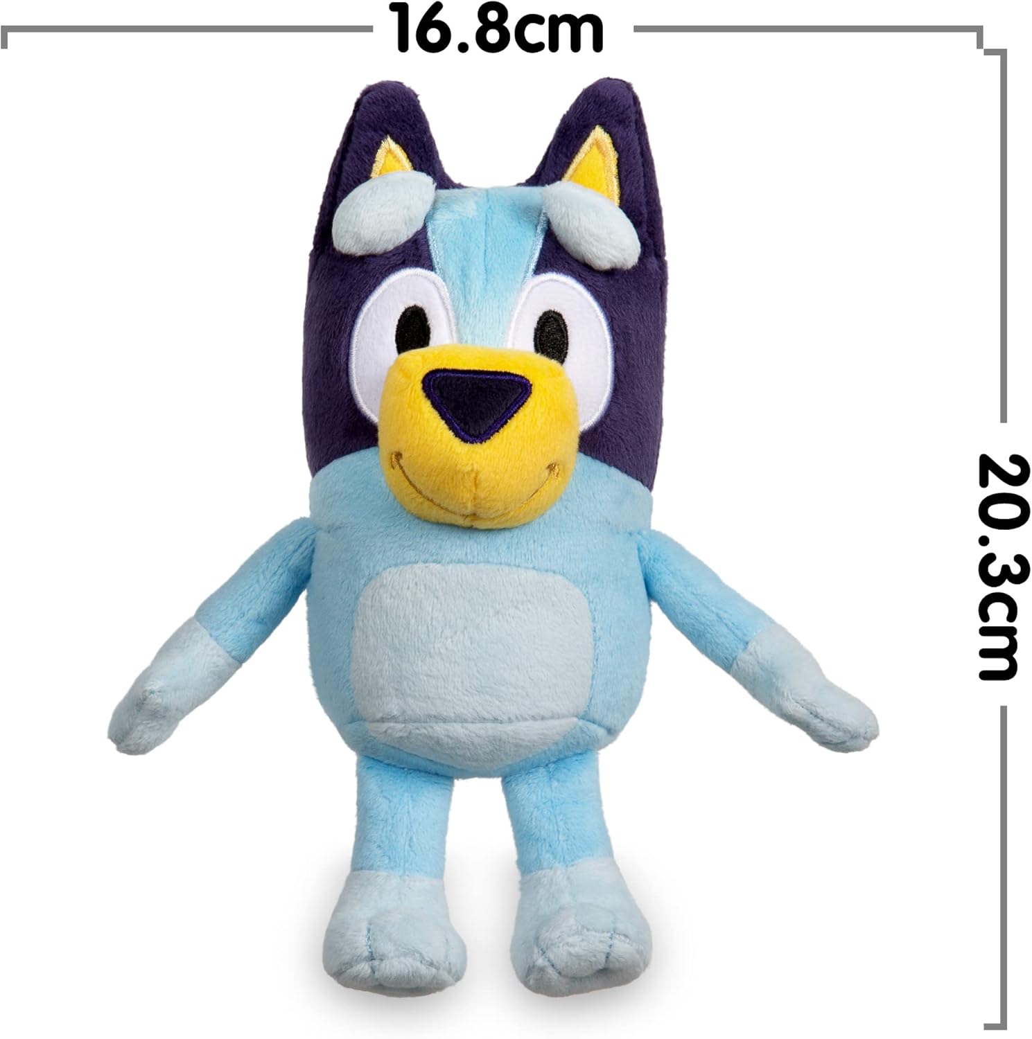 Famosa BLY06000 Plüschtier Bluey oder Bingo sdos. 20 cm weich und kuschelig