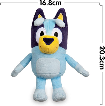Famosa BLY06000 Plüschtier Bluey oder Bingo sdos. 20 cm weich und kuschelig