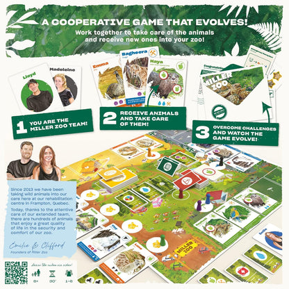 Randolph Miller Zoo | Cooperative Strategy Game for Families | Ages 8+ | 1 to 6 Players | 30 Minutes