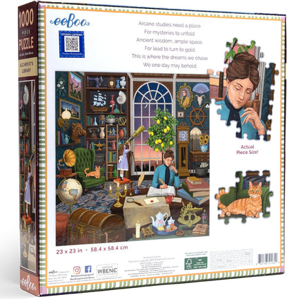eeBoo- Piece&Love Alchemist's Library-Puzle de 1000 Piezas Alchemist Rompe, Color Blanco. (PZTAHL