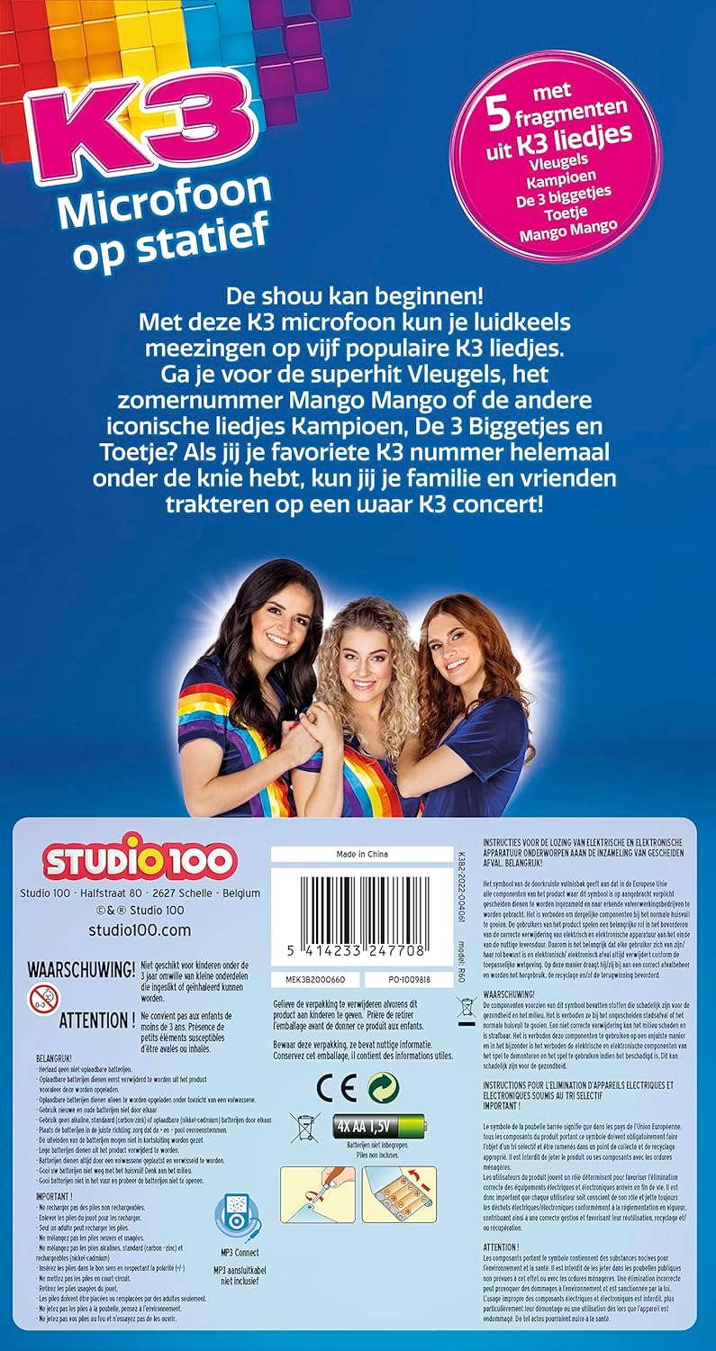Studio 100 - K3 Microfoon op Statief