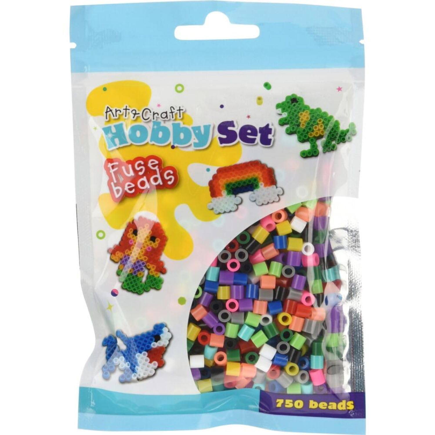 Koopman 12x Ironing Beads Craft Set 750 Pieces Assorted Colours Beads Leisure Children Toy