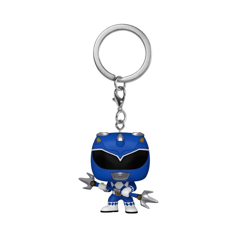Funko POP! Keychain: Mighty Morphin Power Rangers 30th - Blue Ranger - Power Rangers TV - Collectable Vinyl Mini Figure Novelty Keyring - Stocking Filler - Gift Idea - Official Merchandise - TV Fans