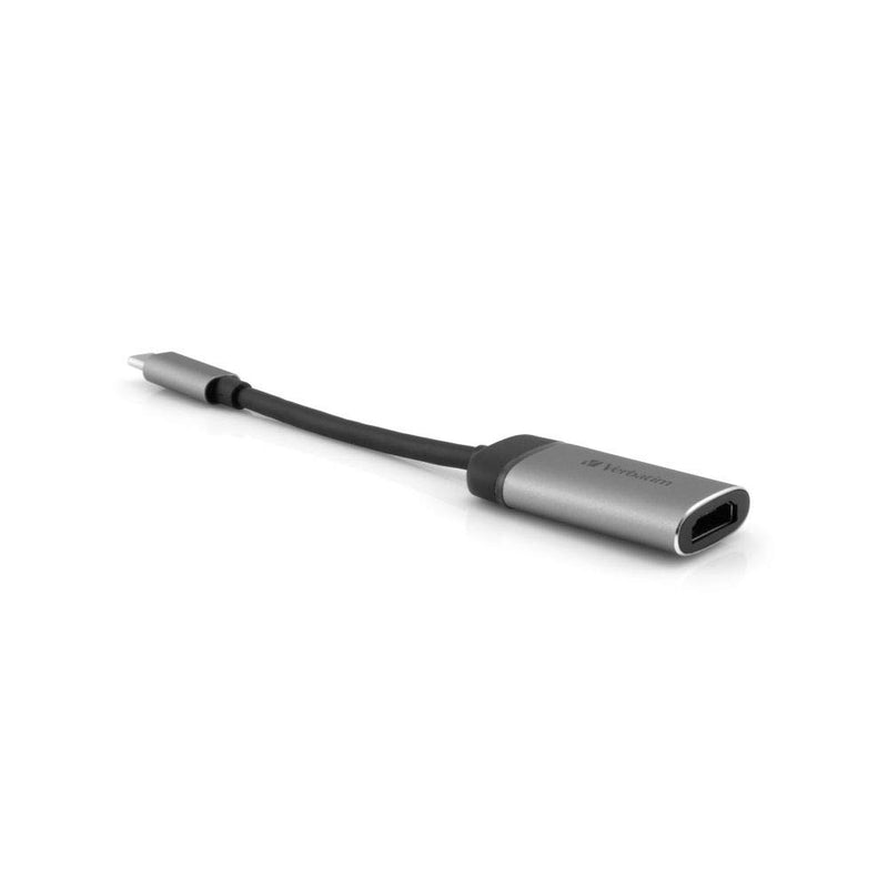 Verbatim USB-C to HDMI 4K Adapter - For Connecting Laptops, MacBooks to a Projector or Monitor, grey