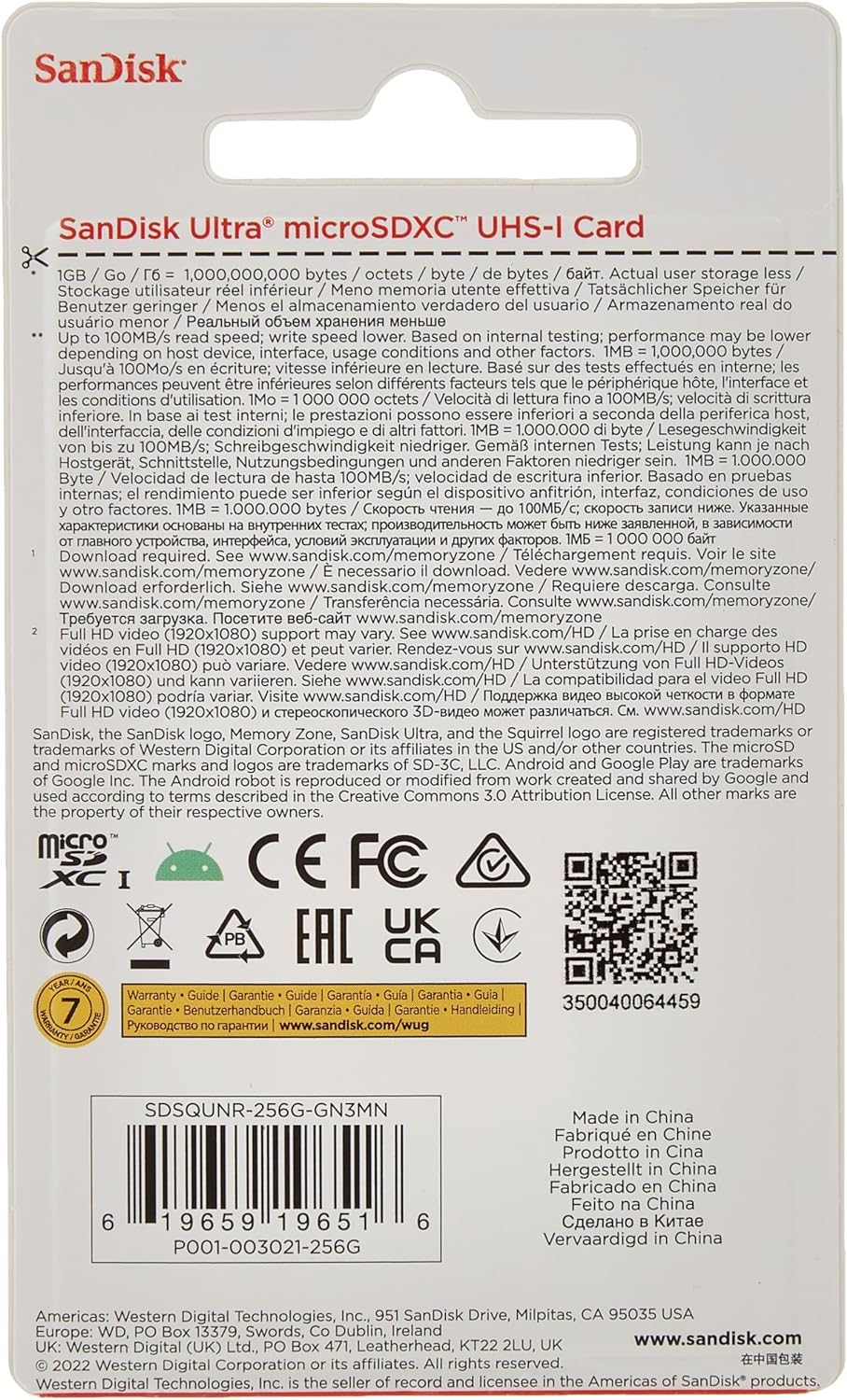 SanDisk Speicherkarte microSDXC Ultra 256 GB