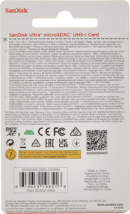 SanDisk Speicherkarte microSDXC Ultra 256 GB