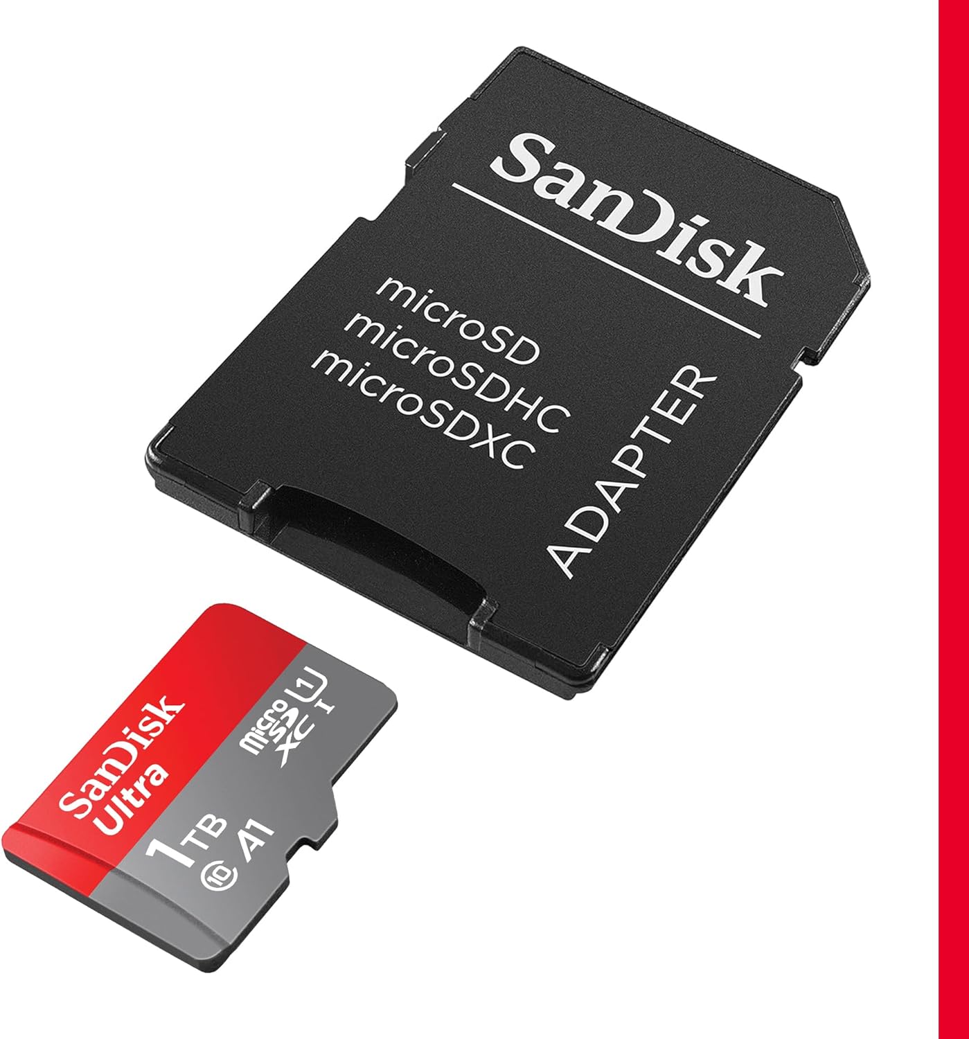 SanDisk 1TB Ultra microSDXC card + SD adapter up to 150 MB/s with A1 App Performance UHS-I Class 10 U1
