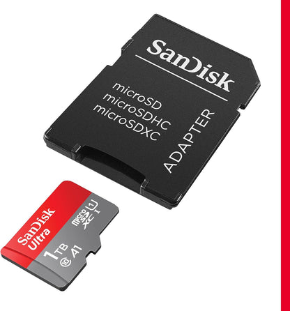 SanDisk 1TB Ultra microSDXC card + SD adapter up to 150 MB/s with A1 App Performance UHS-I Class 10 U1