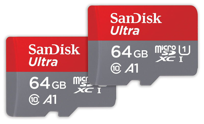 SanDisk 64GB Ultra microSDXC card + SD adapter up to 140 MB/s with A1 App Performance UHS-I Class 10 U1