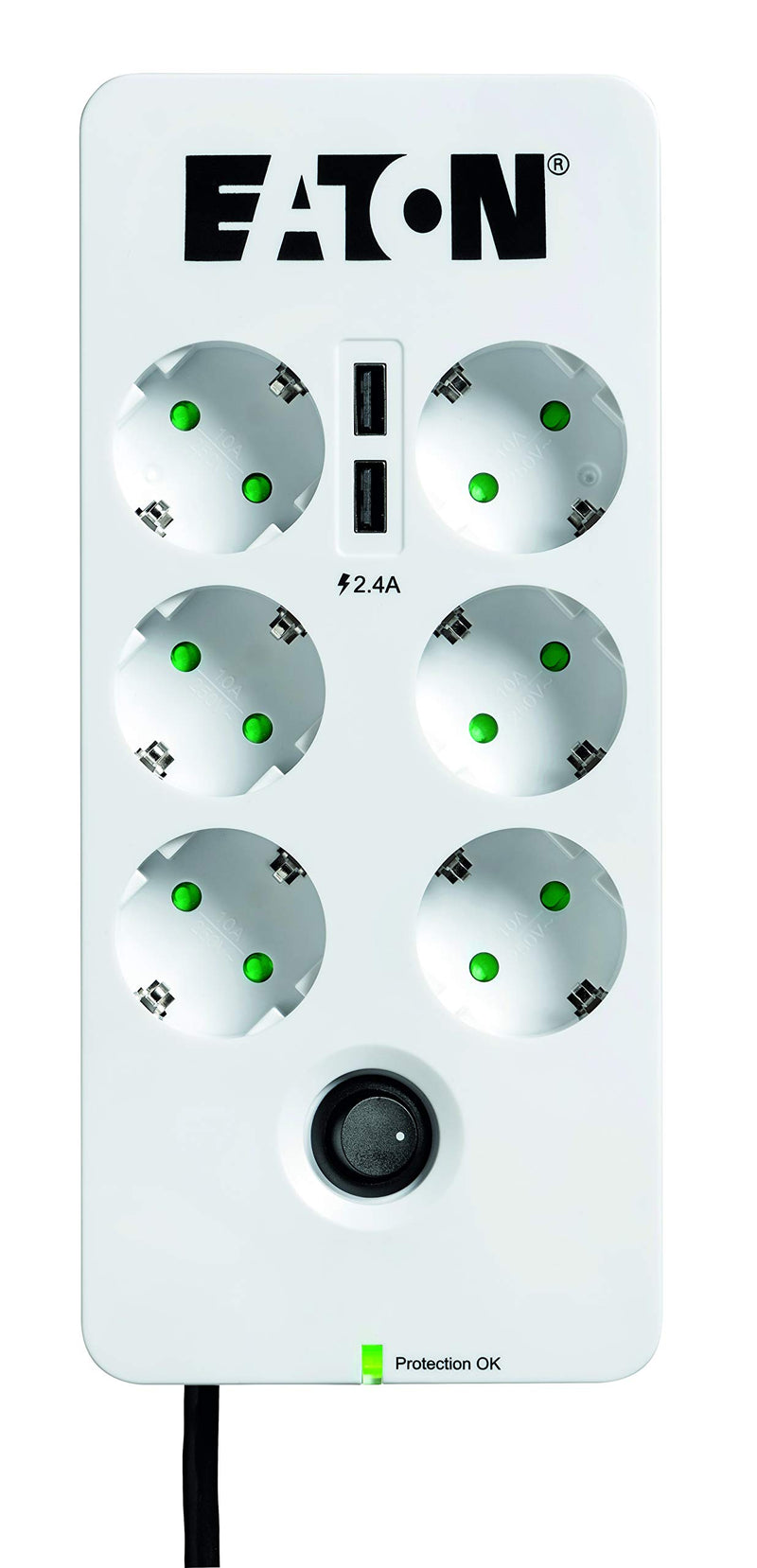 EATON Protection Box 6 USB Tel DIN 6-fach Steckdos