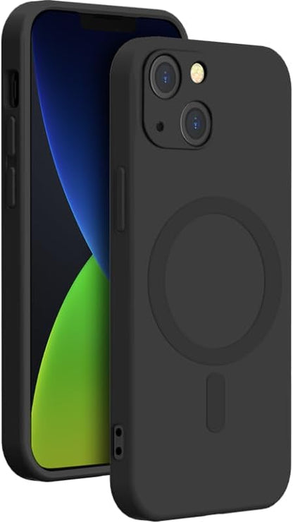 Bigben Schutzhülle für iPhone 14 Plus, kompatibel mit MagSafe, Silikon, Schwarz