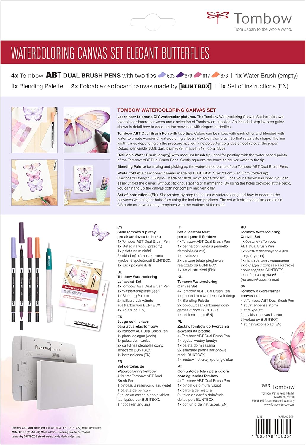 Tombow CANVAS-SET1 - Set eleganti farfalle