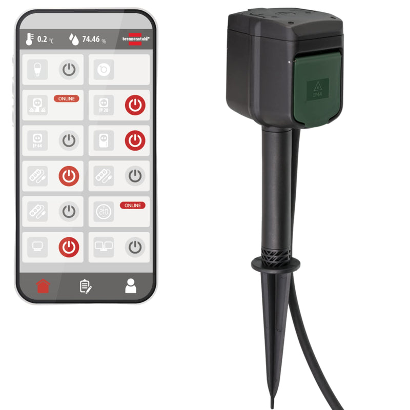brennenstuhl Connect 2-fach 10 m ErdspieB WLAN-Ste