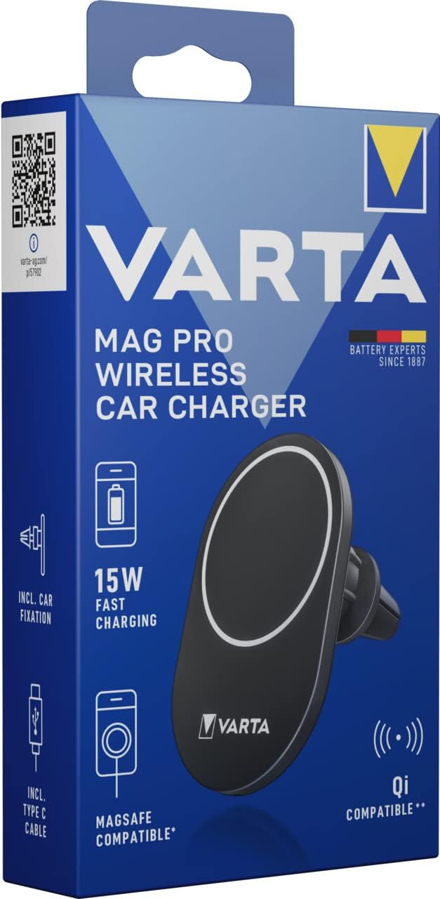 VARTA Mag Pro Induktives Kfz-Ladegerat schwarz, 15